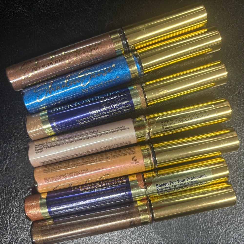 7 Senegence shadowsence Liquid shimmer and glitter Eyeshadows